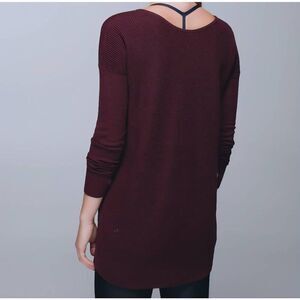 Lululemon Sweater Womens XS Burgundy The Sweater Life V Neck Cashmere Blend